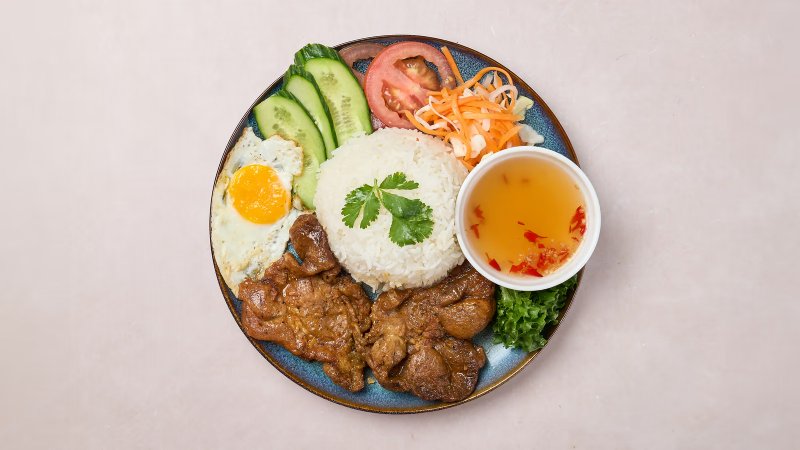 Grilled Pork Chop with Rice